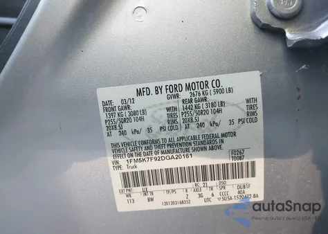 2013 Ford Explorer Limited из США, поврежденный, VIN 1FM5K7F92DGA20161